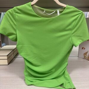 Helmut Lang Bright Green Short Sleeve Top